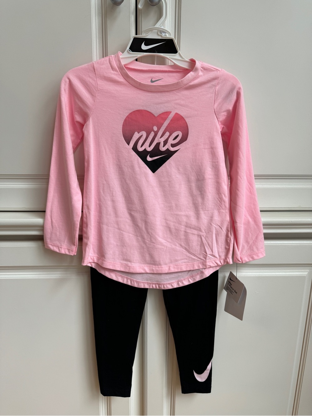 Nike Girls Athletic 2pc Set Long Sleeve Shirt + Leggings ~ 6 ~ NWT
